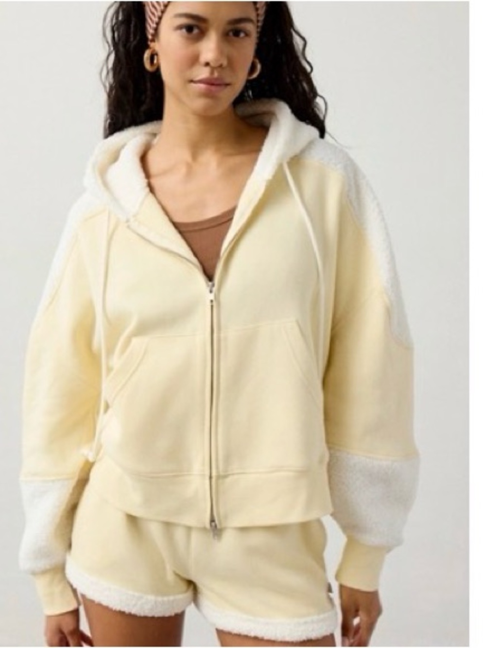 Urban Outfitters oversized fleece full zip hoodie